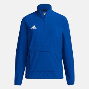 NWT adidas Men's Coach Long Sleeve 1/4 Zip Jacket Lightweight 3XL Royal Blue